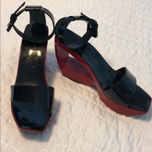 High end fashion Robert Clergerie block heels